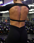 Look Back Long Sleeve Backless Top