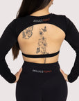 Look Back Long Sleeve Backless Top